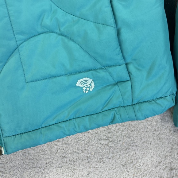 Mountain Hardwear Jacket Womens Large Teal Blue Puffer Quilted Insulated Nylon - Picture 3 of 9
